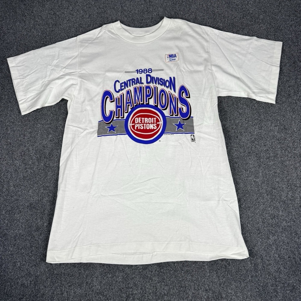 New 1988 Detroit Pistons Central Division Champions T Shirt Large‎